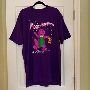 Vintage 1992 Barney Jc Penney Single Stitch T-shirt